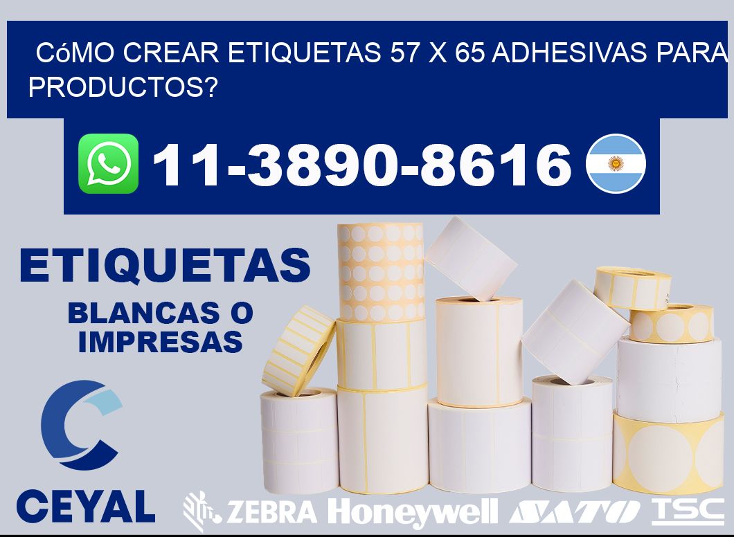 Cómo crear etiquetas 57 x 65 adhesivas para productos?