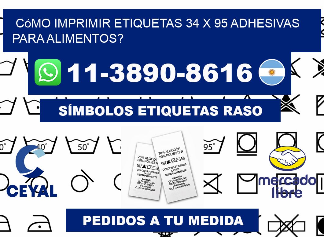 Cómo imprimir etiquetas 34 x 95 adhesivas para alimentos?