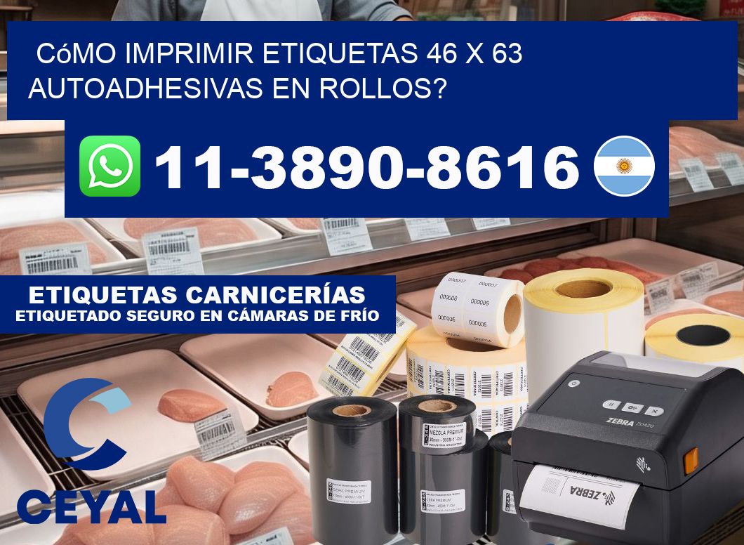 Cómo imprimir etiquetas 46 x 63 autoadhesivas en rollos?