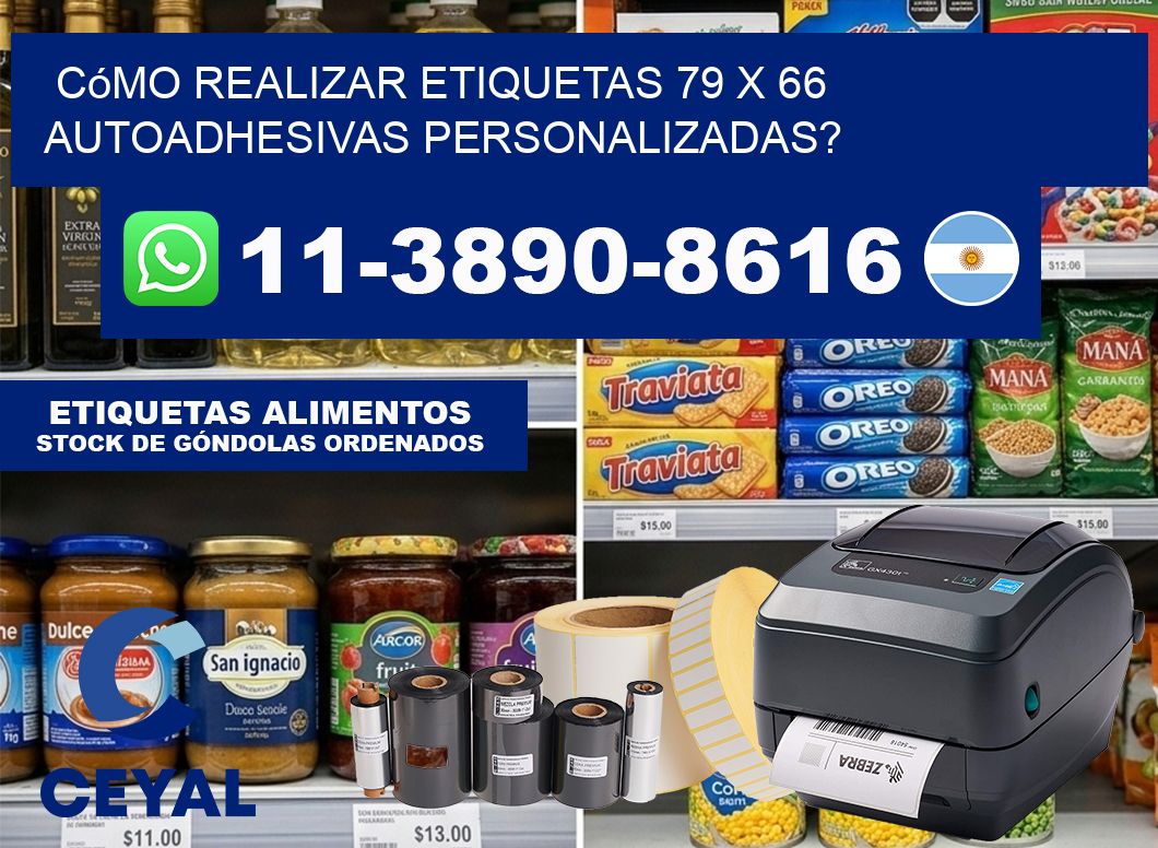 Cómo realizar etiquetas 79 x 66 autoadhesivas personalizadas?
