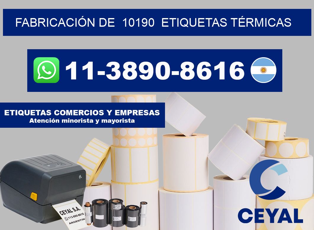 FABRICACIÓN DE 10190 ETIQUETAS TÉRMICAS