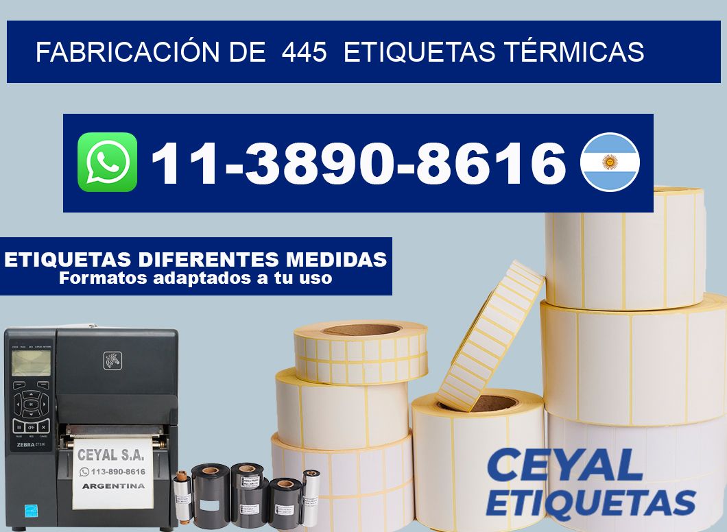 FABRICACIÓN DE  445  ETIQUETAS TÉRMICAS