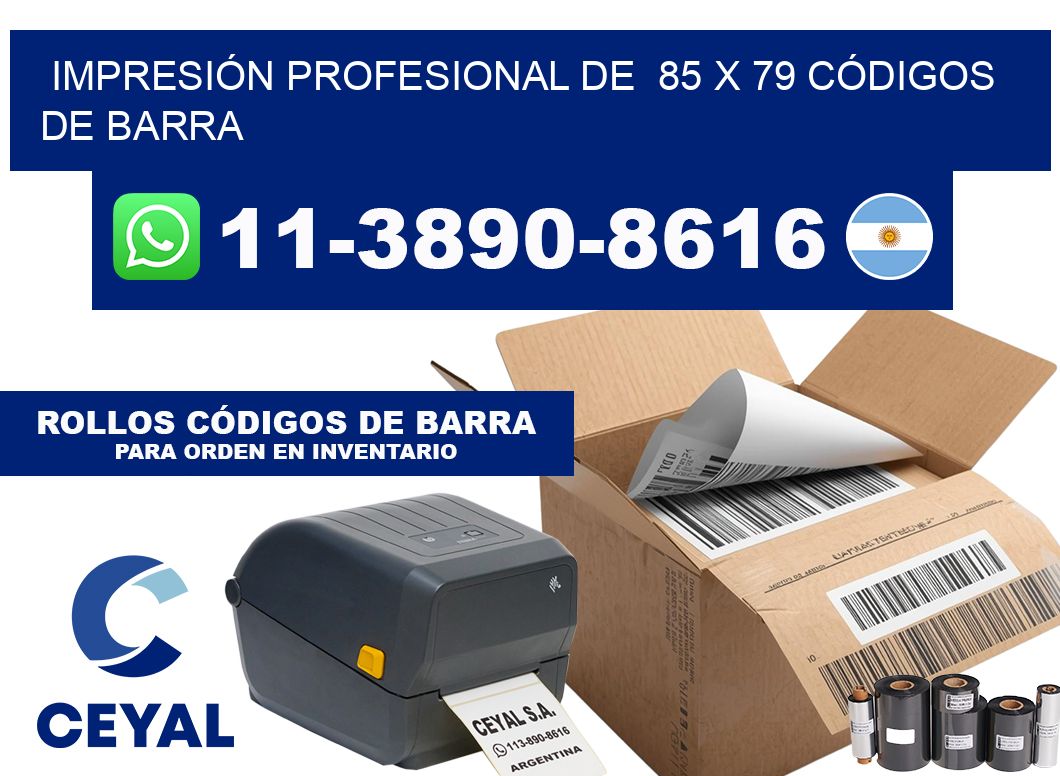 IMPRESIÓN PROFESIONAL DE  85 x 79 CÓDIGOS DE BARRA