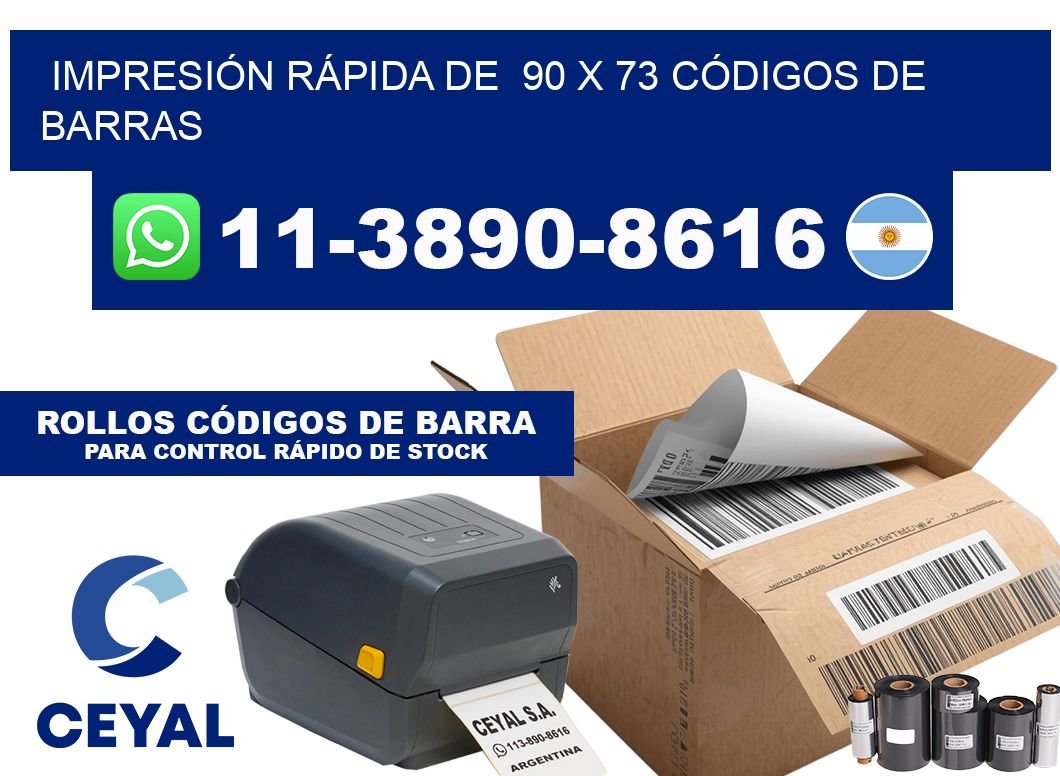 IMPRESIÓN RÁPIDA DE  90 x 73 CÓDIGOS DE BARRAS