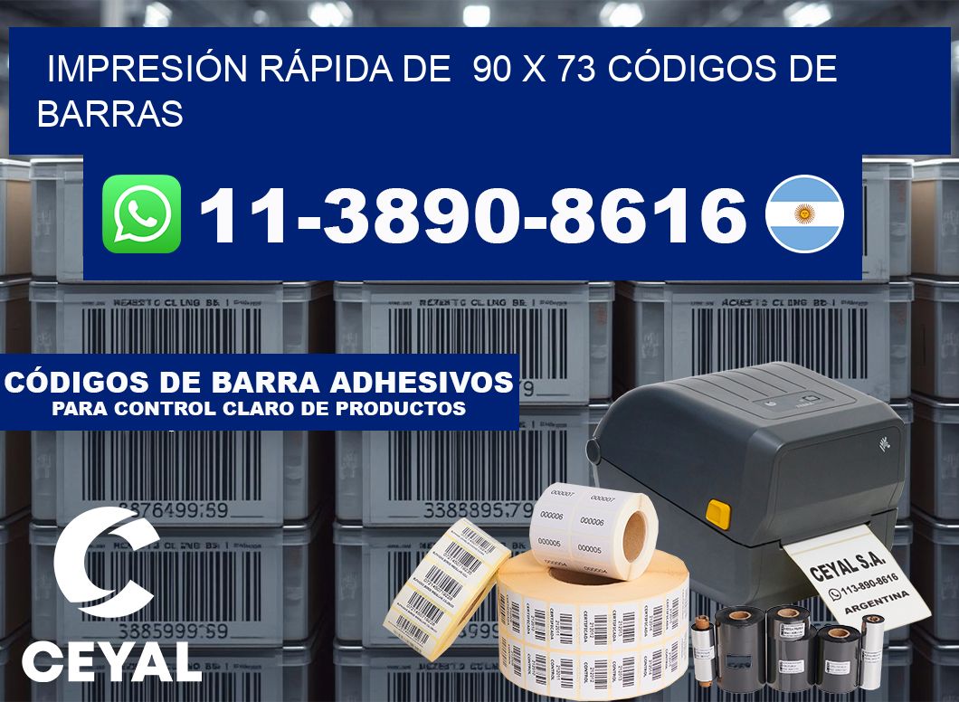 IMPRESIÓN RÁPIDA DE  90 x 73 CÓDIGOS DE BARRAS
