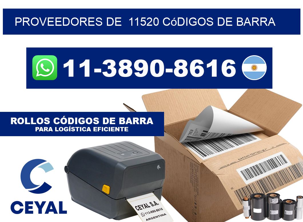 Proveedores de  11520 códigos de barra