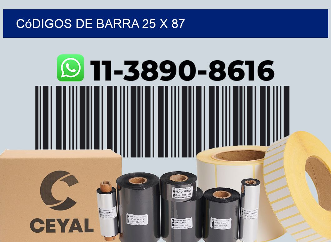 códigos de barra 25 x 87