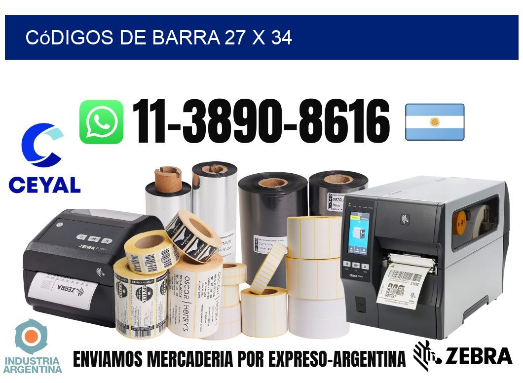 códigos de barra 27 x 34