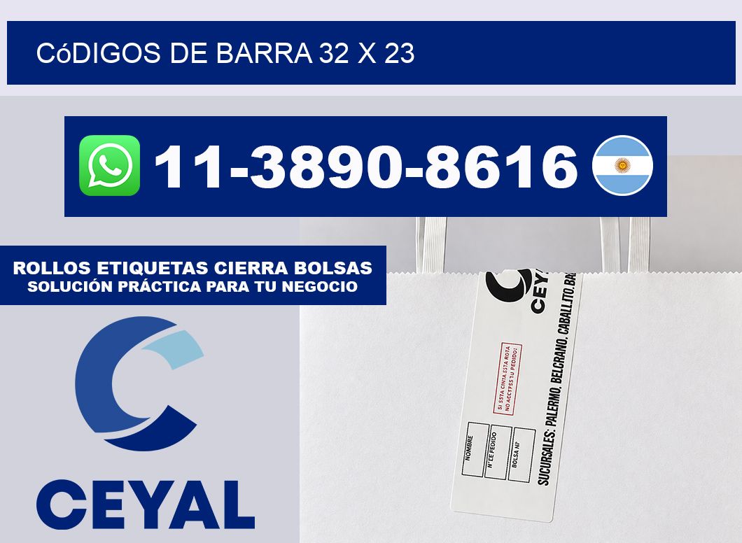 códigos de barra 32 x 23