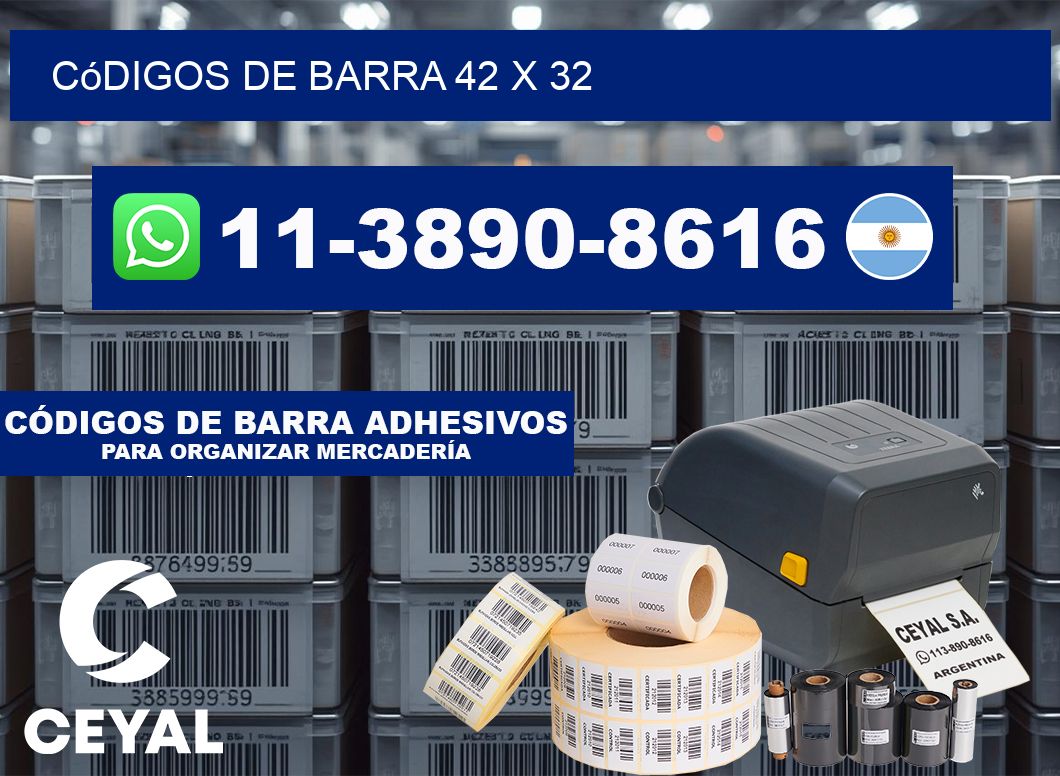 códigos de barra 42 x 32
