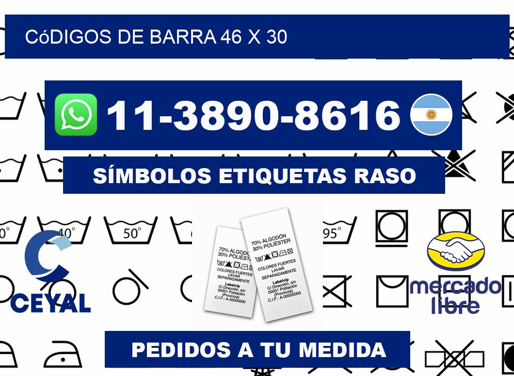 códigos de barra 46 x 30