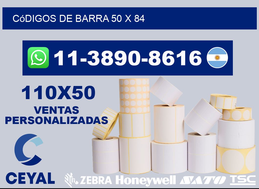 códigos de barra 50 x 84