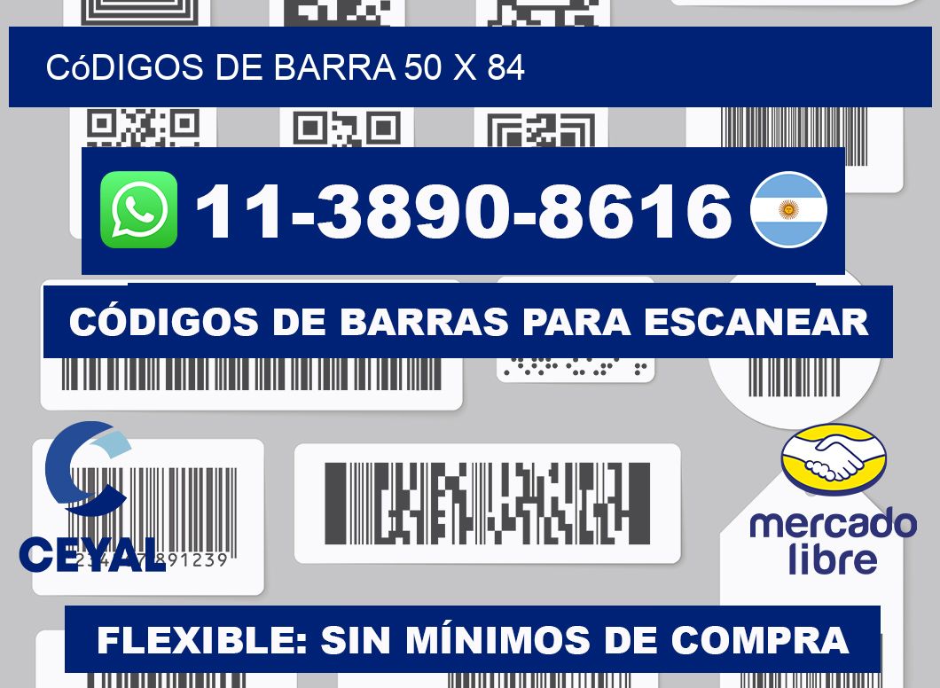 códigos de barra 50 x 84