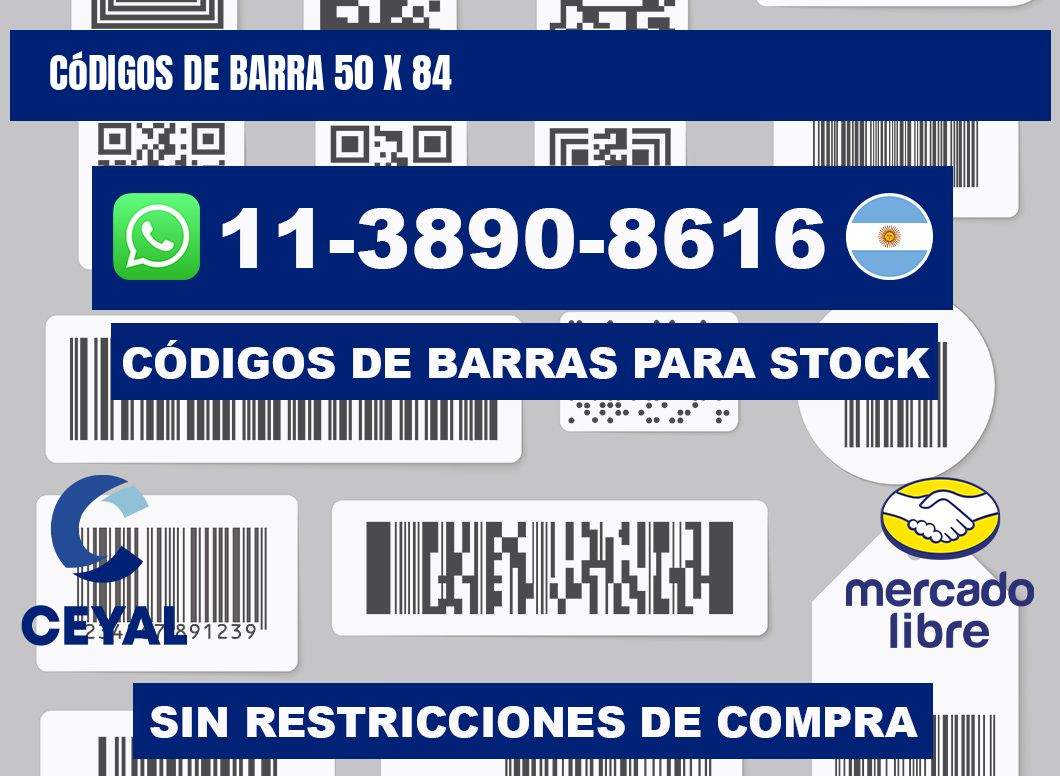 códigos de barra 50 x 84