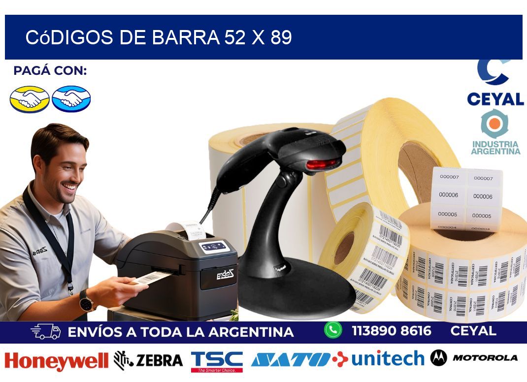 códigos de barra 52 x 89