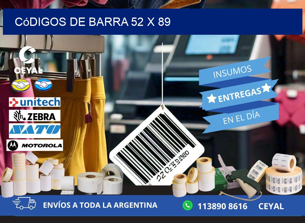 códigos de barra 52 x 89