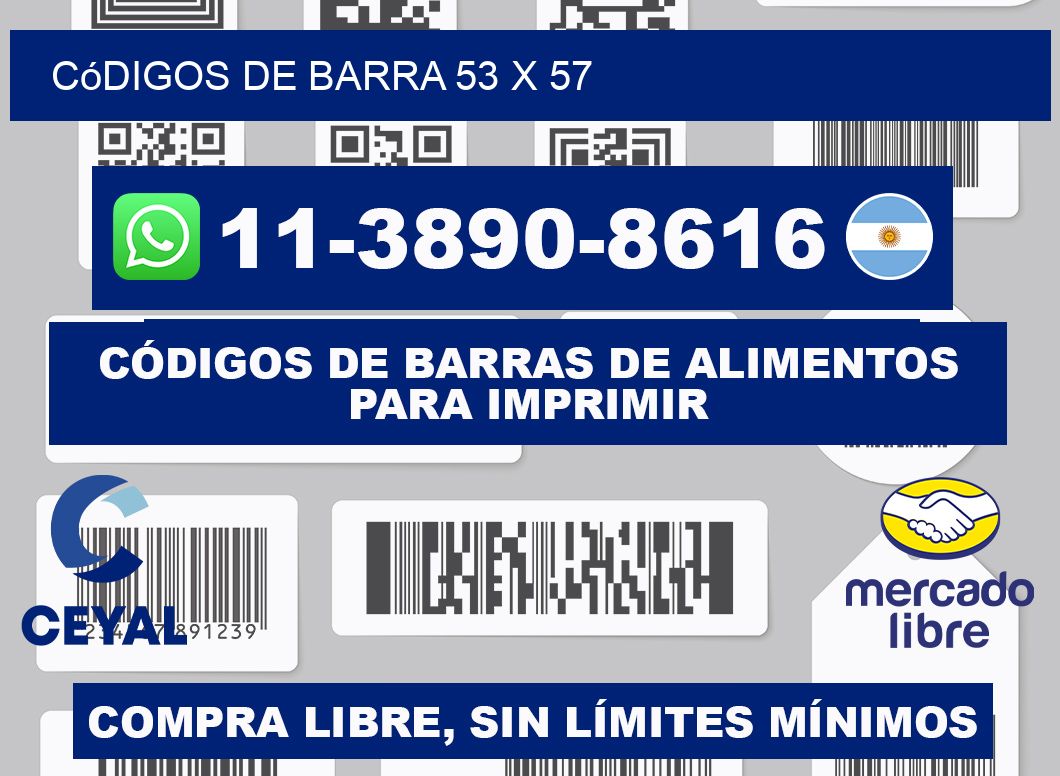códigos de barra 53 x 57