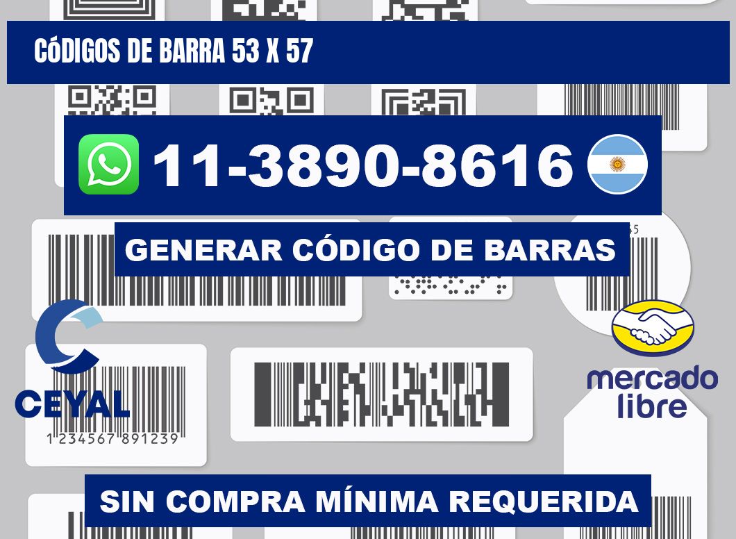 códigos de barra 53 x 57