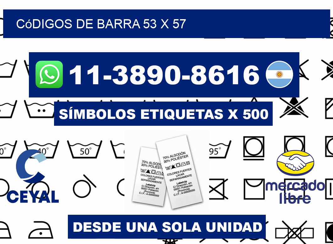 códigos de barra 53 x 57
