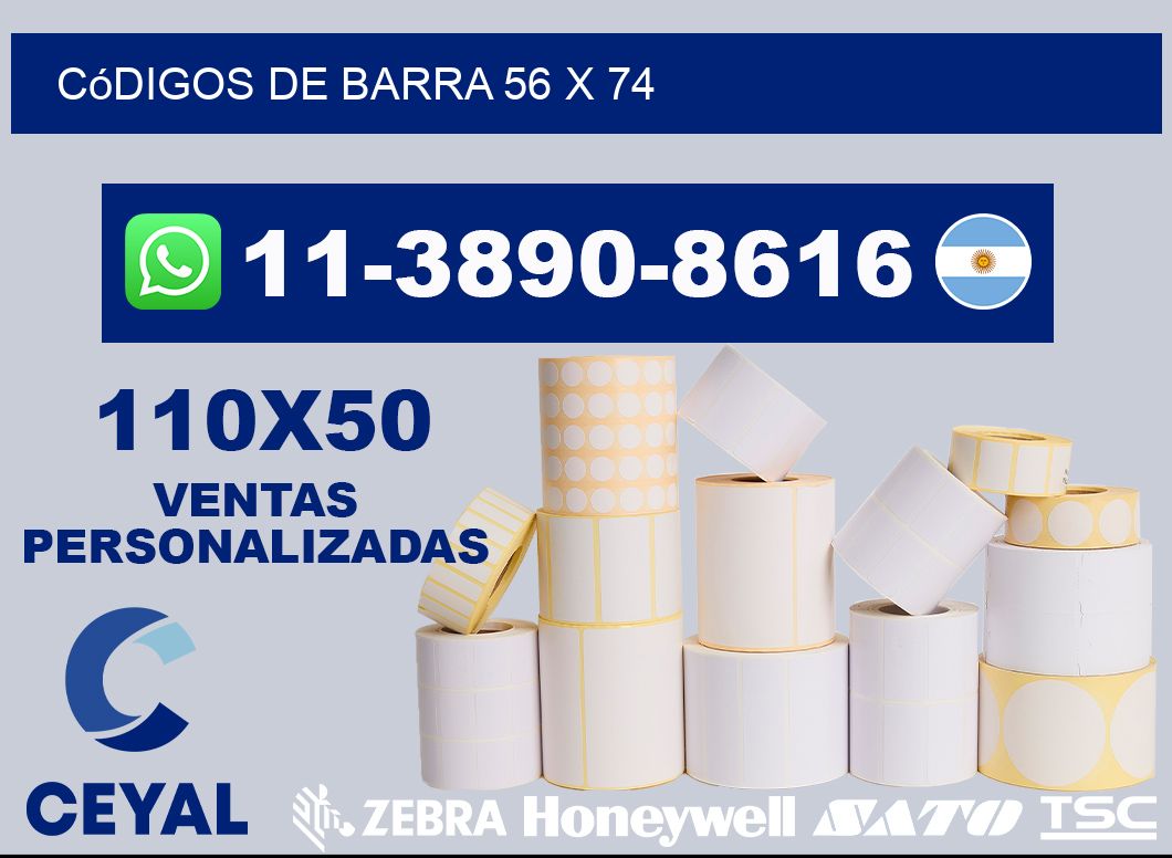 códigos de barra 56 x 74