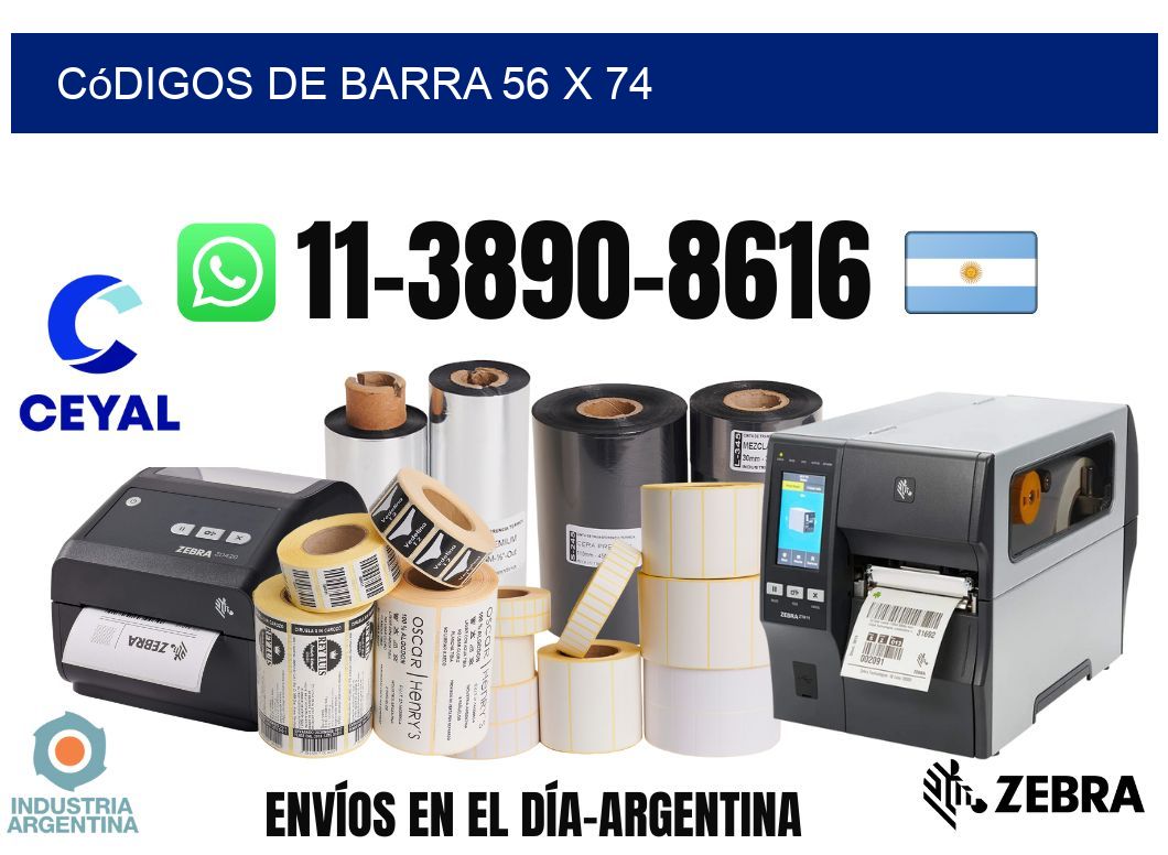 códigos de barra 56 x 74