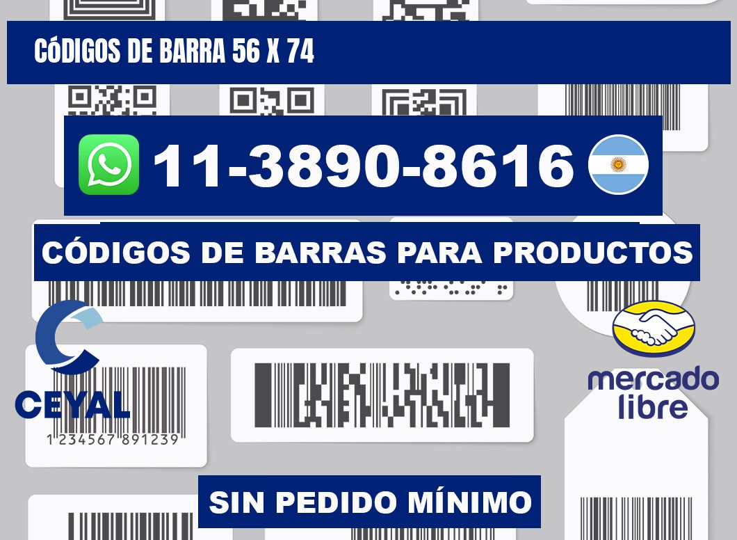 códigos de barra 56 x 74