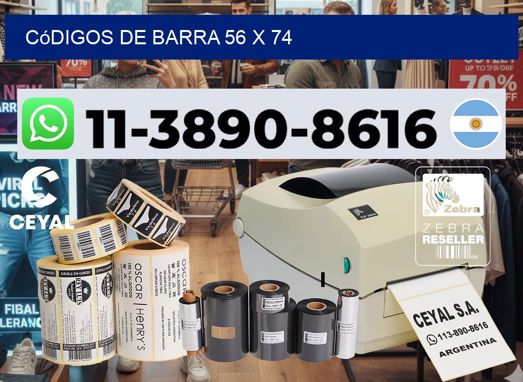 códigos de barra 56 x 74