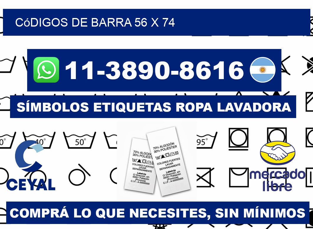 códigos de barra 56 x 74
