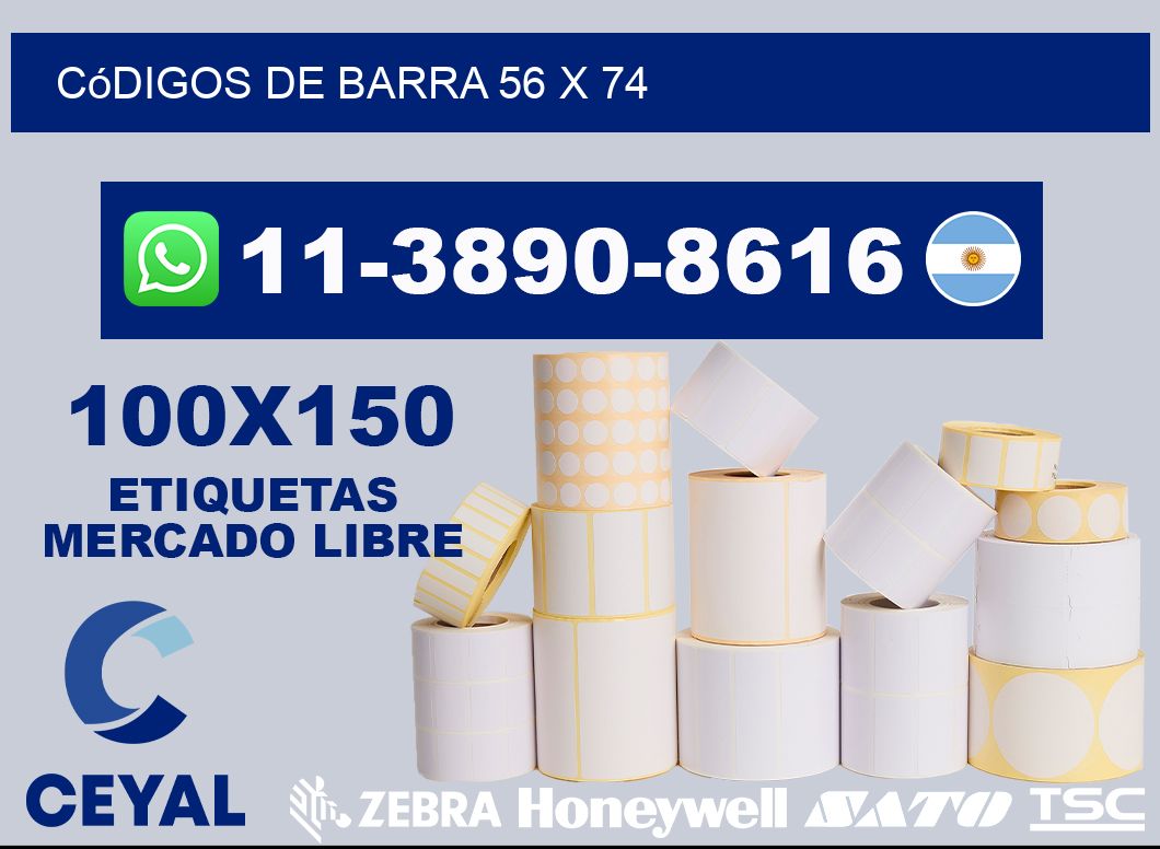 códigos de barra 56 x 74
