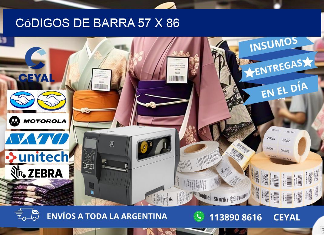 códigos de barra 57 x 86
