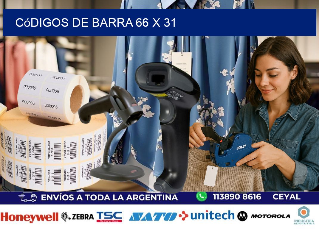 códigos de barra 66 x 31