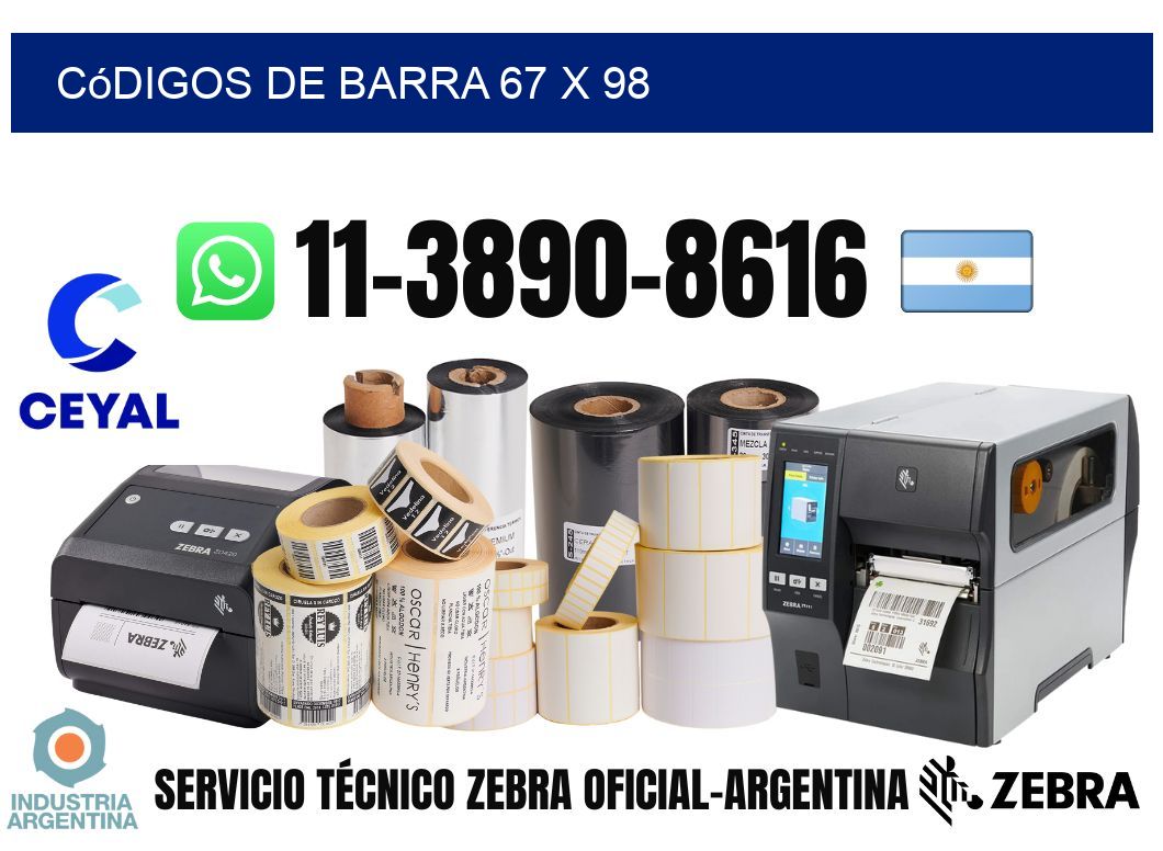 códigos de barra 67 x 98