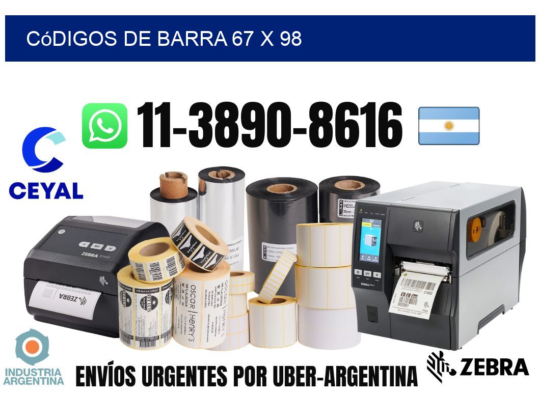 códigos de barra 67 x 98
