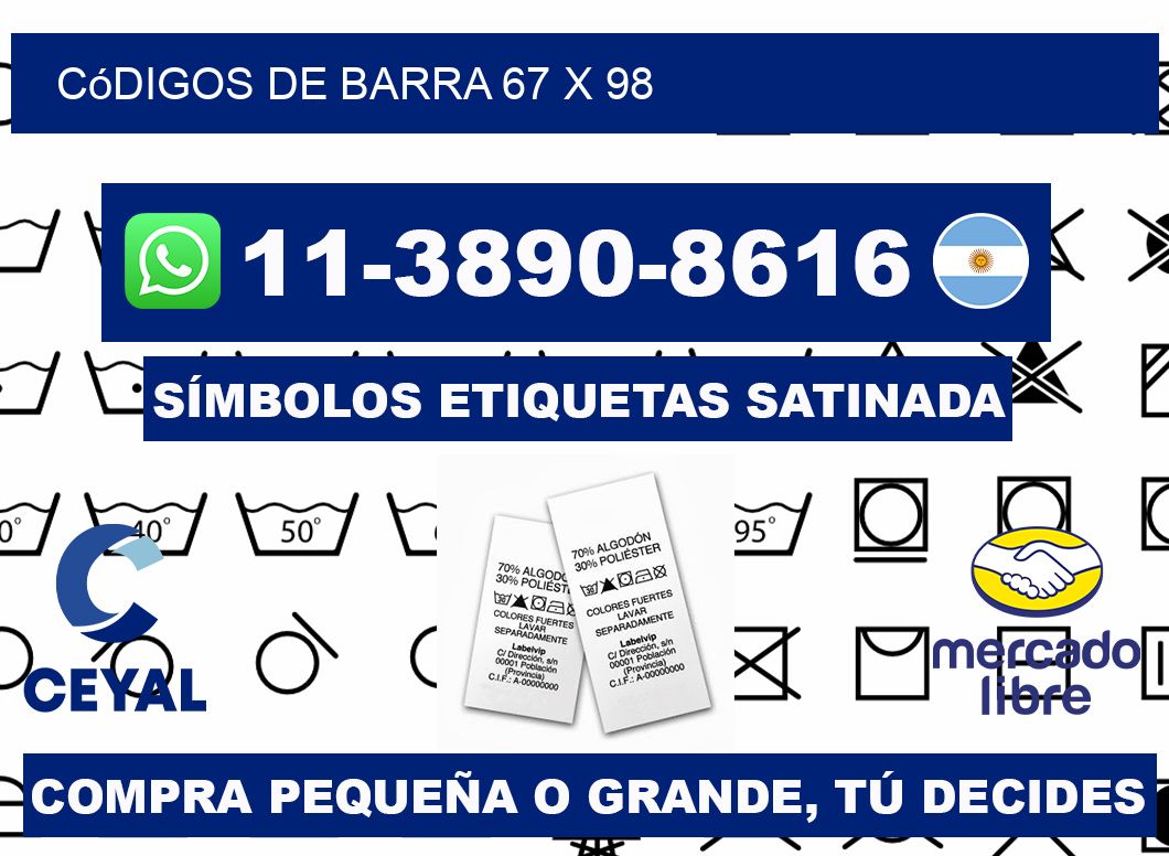 códigos de barra 67 x 98