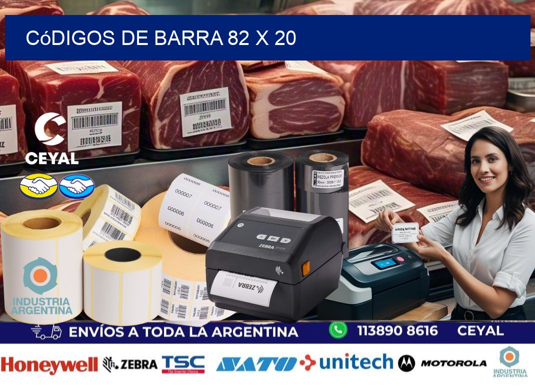 códigos de barra 82 x 20