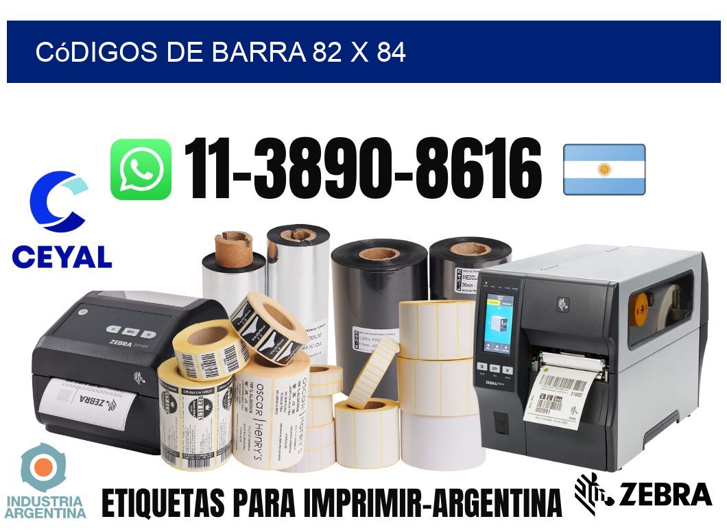códigos de barra 82 x 84