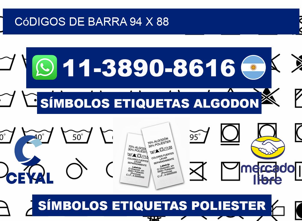 códigos de barra 94 x 88