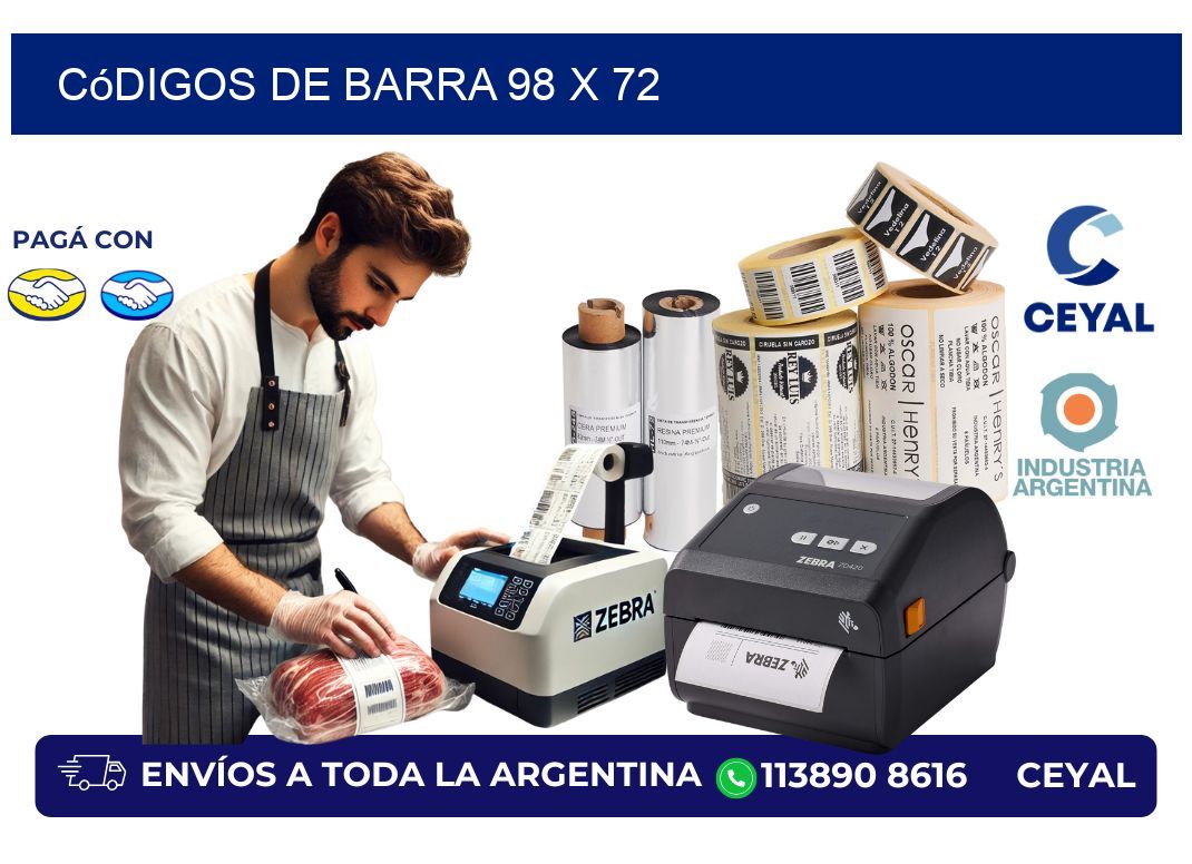 códigos de barra 98 x 72