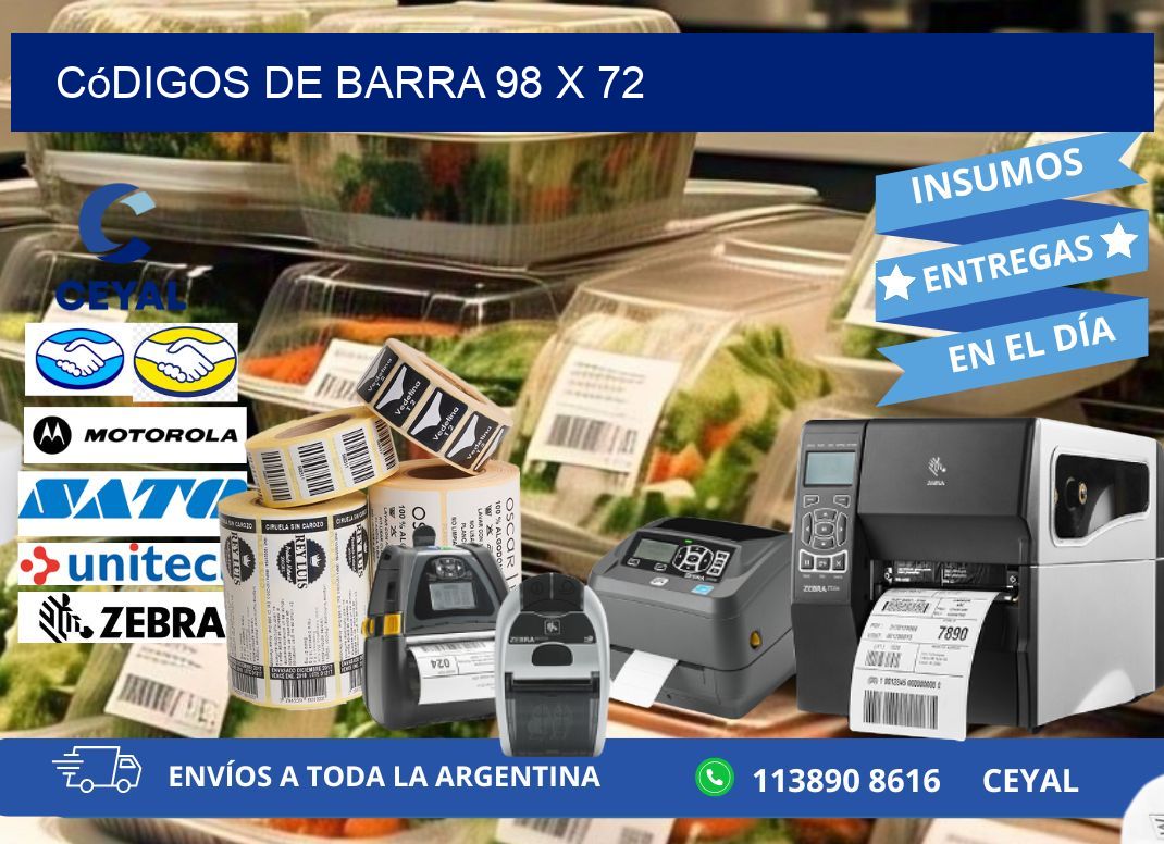 códigos de barra 98 x 72