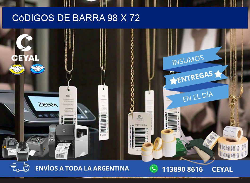códigos de barra 98 x 72