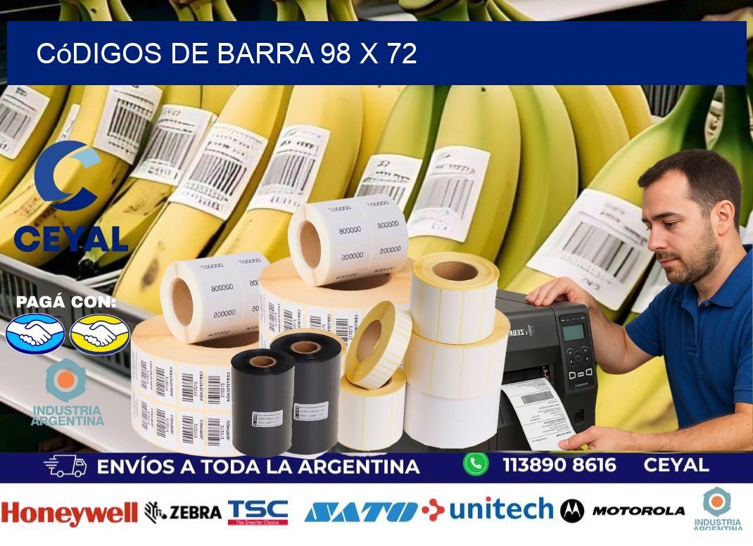 códigos de barra 98 x 72