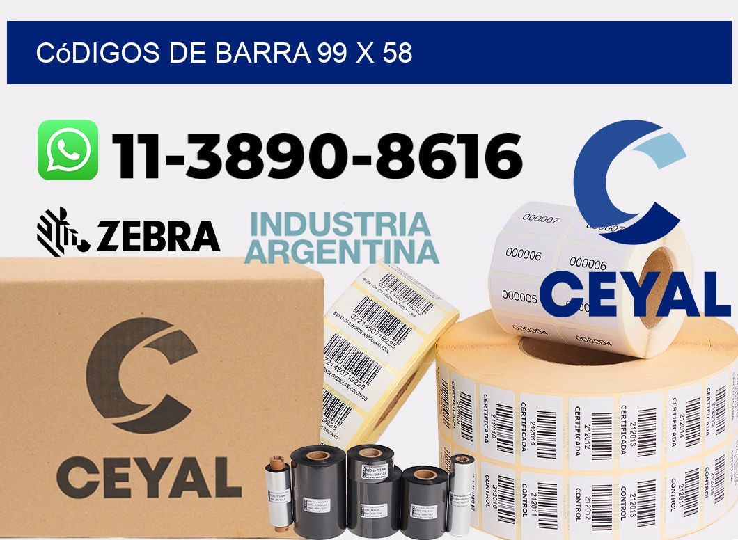 códigos de barra 99 x 58