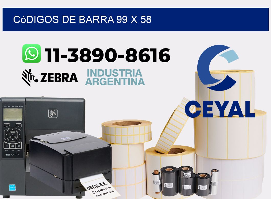 códigos de barra 99 x 58