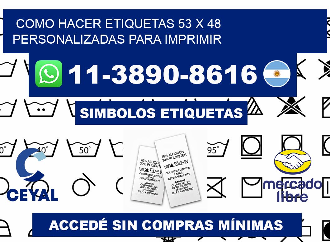 como hacer etiquetas 53 x 48 personalizadas para imprimir