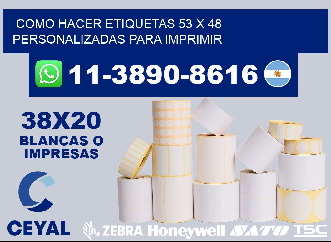 como hacer etiquetas 53 x 48 personalizadas para imprimir