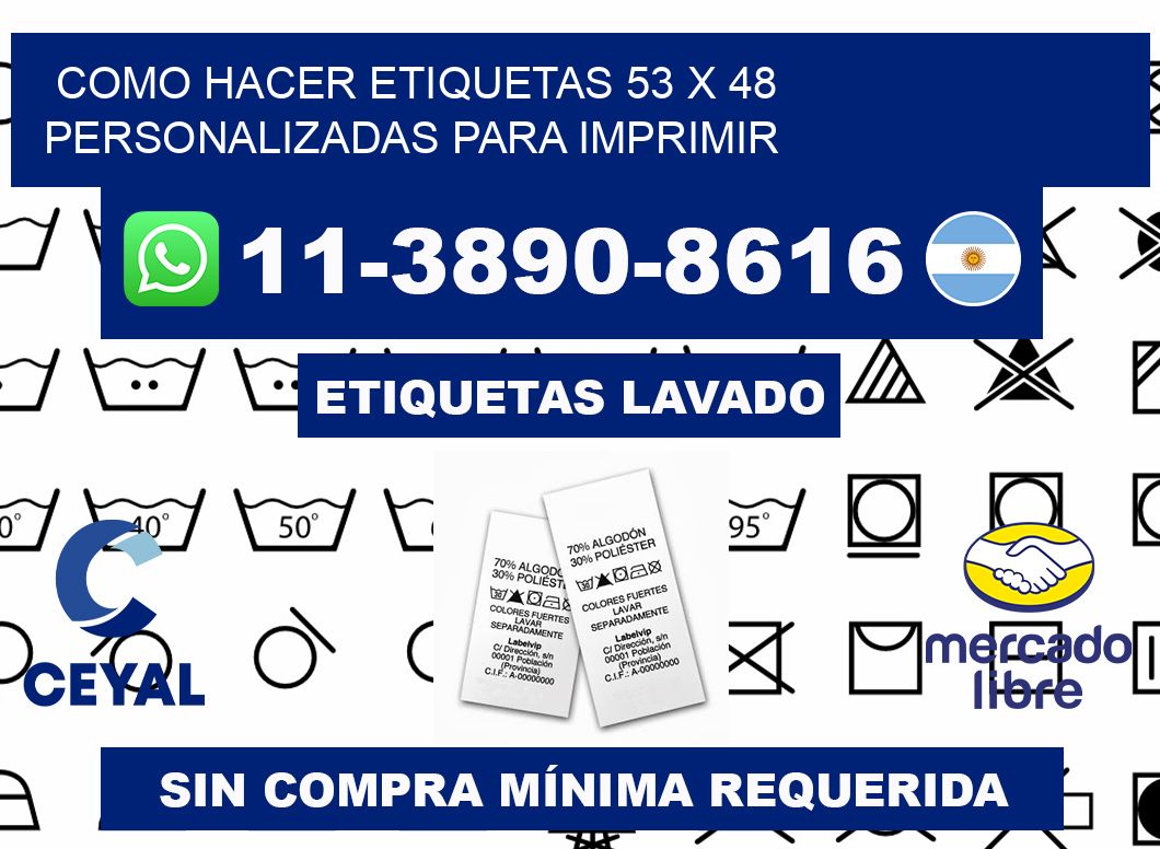 como hacer etiquetas 53 x 48 personalizadas para imprimir