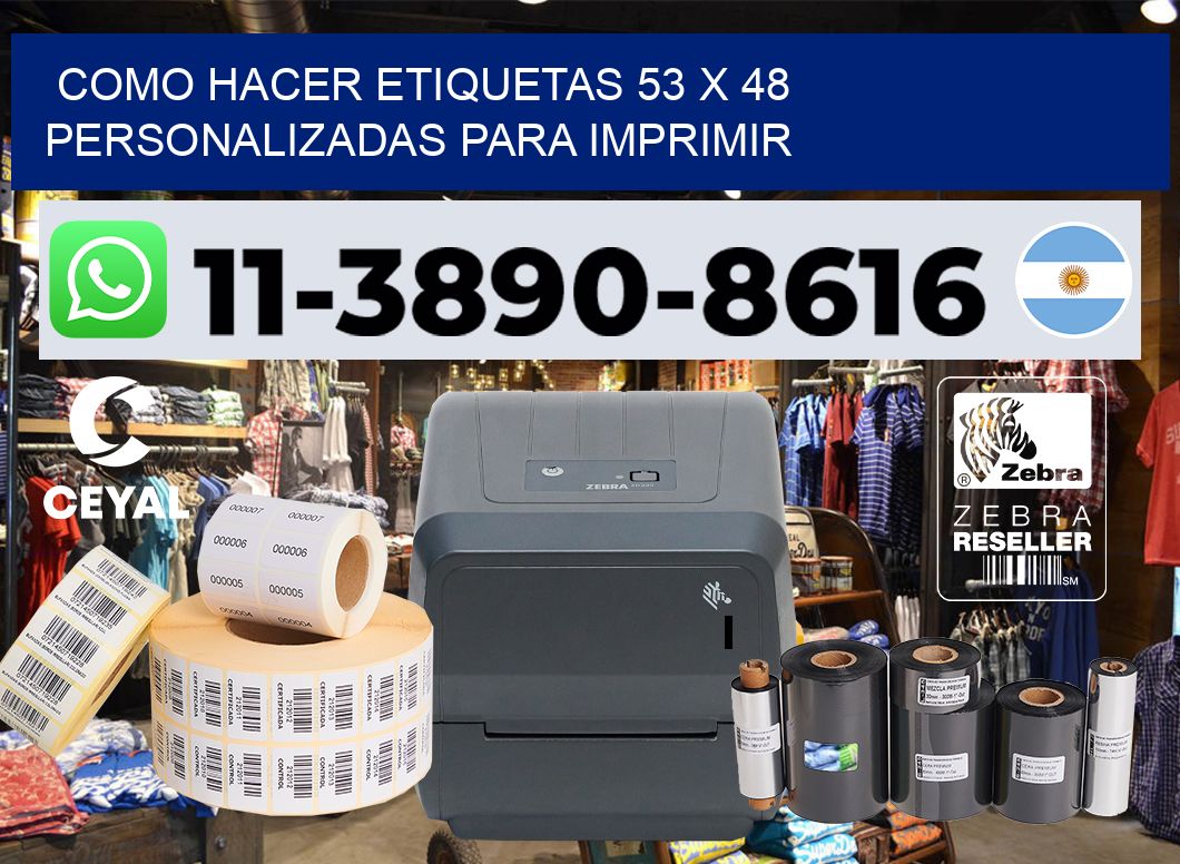 como hacer etiquetas 53 x 48 personalizadas para imprimir