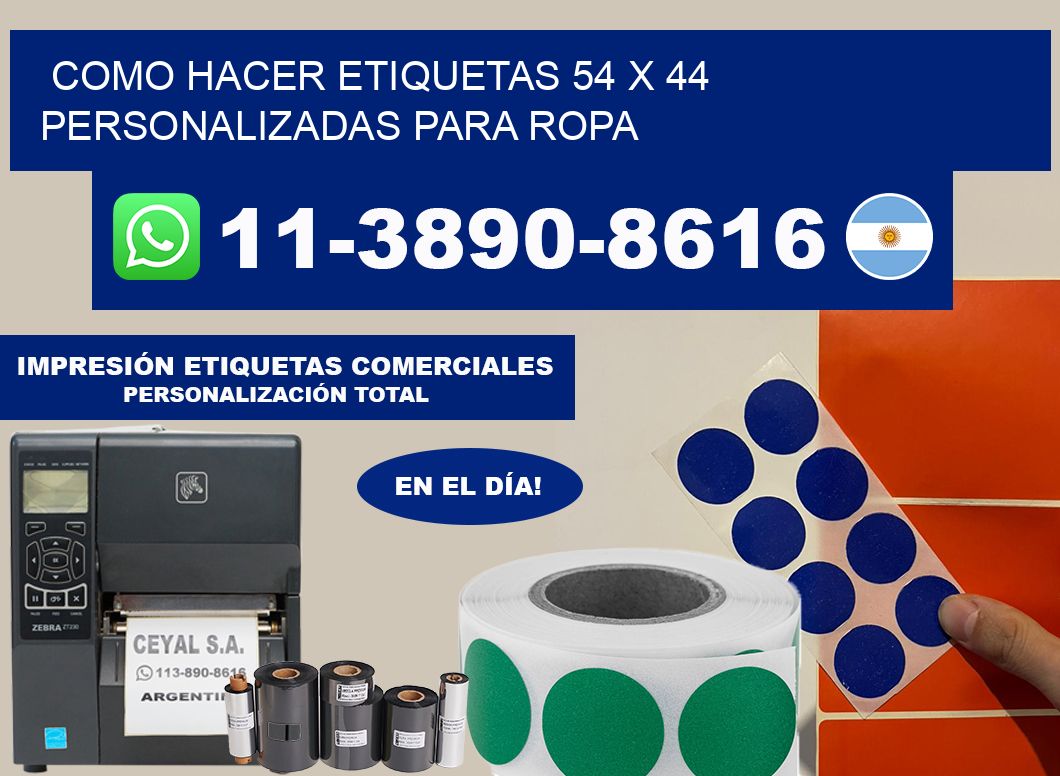 como hacer etiquetas 54 x 44 personalizadas para ropa