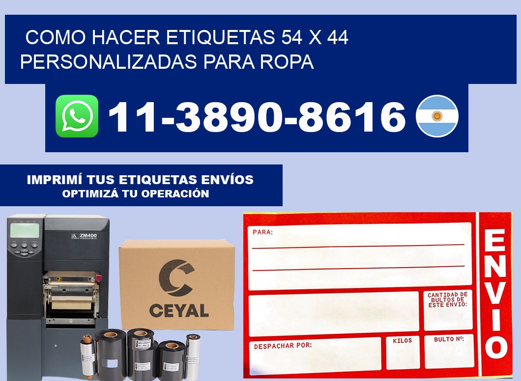 como hacer etiquetas 54 x 44 personalizadas para ropa