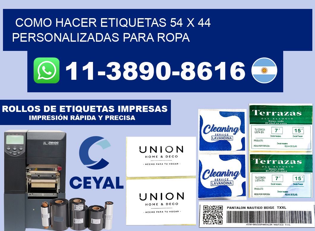 como hacer etiquetas 54 x 44 personalizadas para ropa
